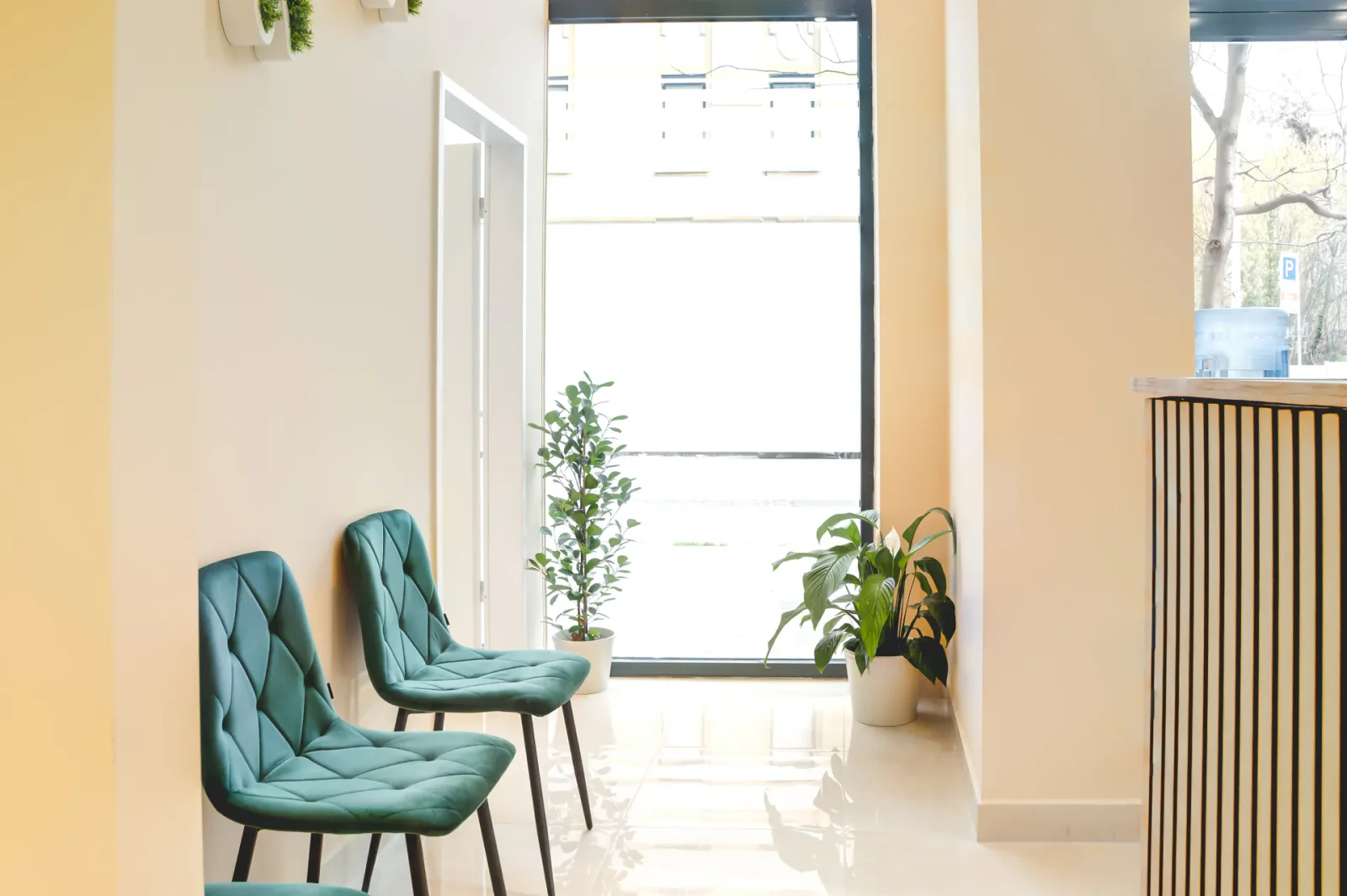 The clinic waiting area
